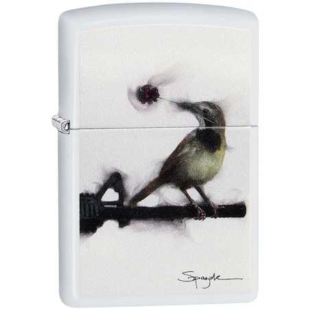 Zippo 2024 Zippo Custom Steven Spazuk Bird  White Matte Color Image 29895 ZIP-214CI409008